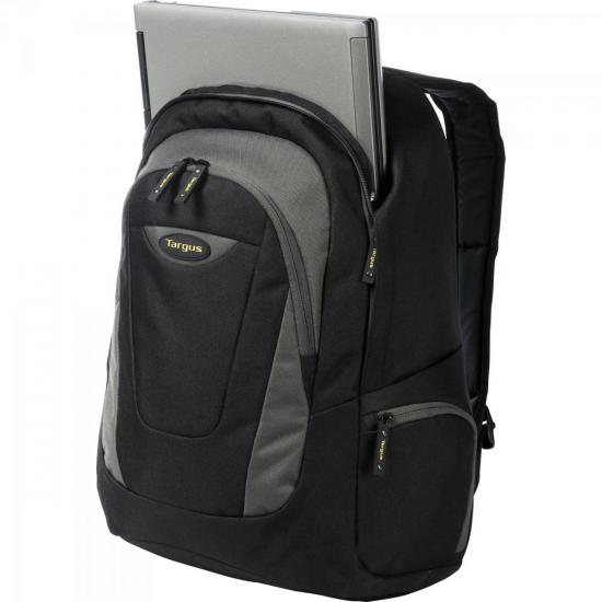 Mochila Notebook 16\" TREK TSB193US Preta/Cinza TARGUS por 0,00 à vista no boleto/pix ou parcele em até 1x sem juros. Compre na loja Mundomax!