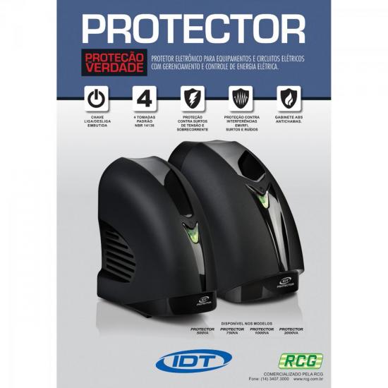 Protetor Eletrônico 2000VA 115V Preto IDT por 0,00 à vista no boleto/pix ou parcele em até 1x sem juros. Compre na loja Mundomax!