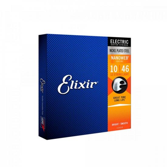 Encordoamento para Guitarra 12 Cordas .010 Light Nanoweb ELIXIR por 0,00 à vista no boleto/pix ou parcele em até 1x sem juros. Compre na loja Mundomax!