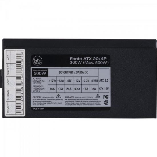 Fonte ATX Gamer 500W Nominais 20+4P PS-501 Preto LITE por 0,00 à vista no boleto/pix ou parcele em até 1x sem juros. Compre na loja Mundomax!