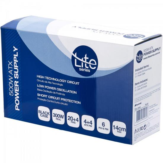 Fonte ATX Gamer 500W Nominais 20+4P PS-501 Preto LITE por 0,00 à vista no boleto/pix ou parcele em até 1x sem juros. Compre na loja Mundomax!