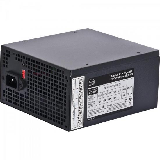 Fonte ATX Gamer 500W Nominais 20+4P PS-501 Preto LITE por 0,00 à vista no boleto/pix ou parcele em até 1x sem juros. Compre na loja Mundomax!