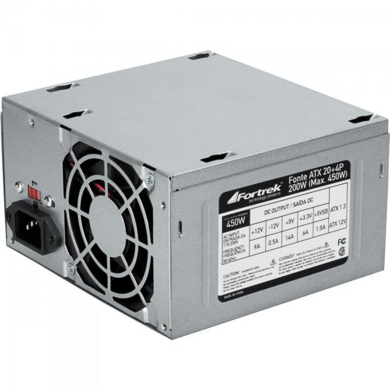 Fonte ATX Com Cabo 200W Reais 20+4P PWS-2002 FORTREK por 0,00 à vista no boleto/pix ou parcele em até 1x sem juros. Compre na loja Mundomax!