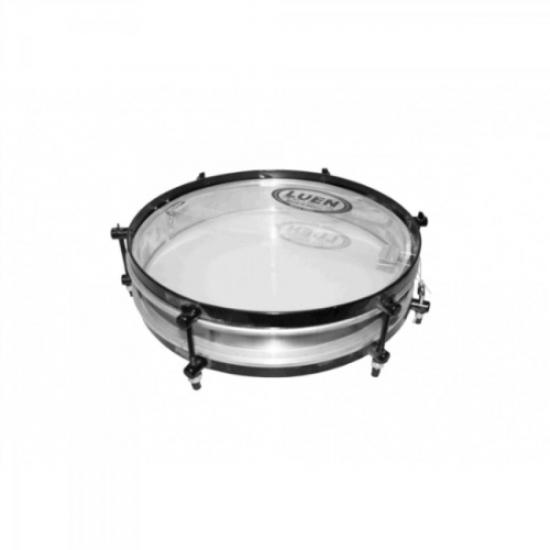 Caixa de Guerra 10x12\" Aluminio Preto e Aro Cromo LUEN por 0,00 à vista no boleto/pix ou parcele em até 1x sem juros. Compre na loja Mundomax!