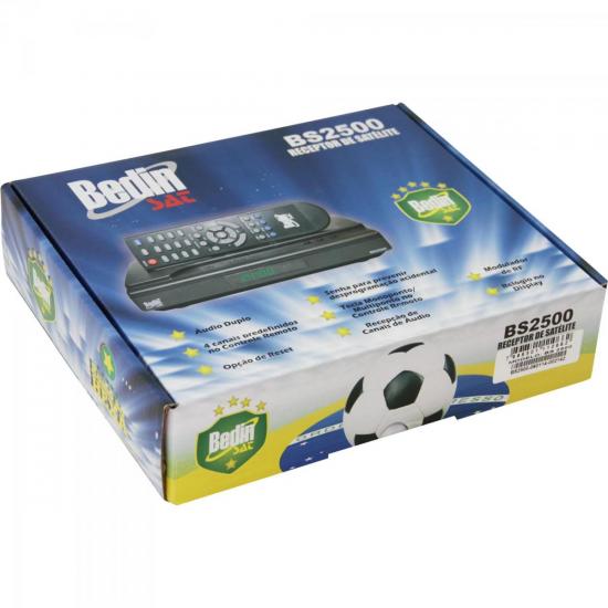 Receptor Analógico BS 2500 Preto BEDINSAT por 0,00 à vista no boleto/pix ou parcele em até 1x sem juros. Compre na loja Mundomax!