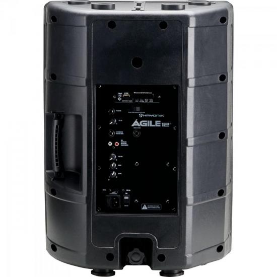 Caixa Acústica Ativa 100W AGILE 12\" Preta HAYONIK por 0,00 à vista no boleto/pix ou parcele em até 1x sem juros. Compre na loja Mundomax!