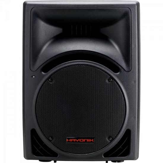 Caixa Acústica Ativa 60W AGILE 8\" Preta HAYONIK por 0,00 à vista no boleto/pix ou parcele em até 1x sem juros. Compre na loja Mundomax!