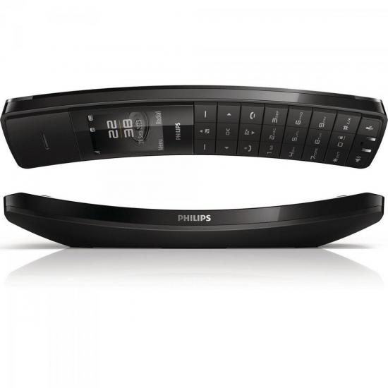 Telefone Sem Fio M8881B/BR Com Secretária Eletrônica Preto PHILIPS por 0,00 à vista no boleto/pix ou parcele em até 1x sem juros. Compre na loja Mundomax!