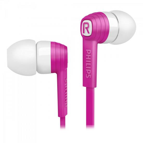 Fone de Ouvido Intra-Auricular SHE7050PK/00 Rosa/Branco PHILIPS por 0,00 à vista no boleto/pix ou parcele em até 1x sem juros. Compre na loja Mundomax!