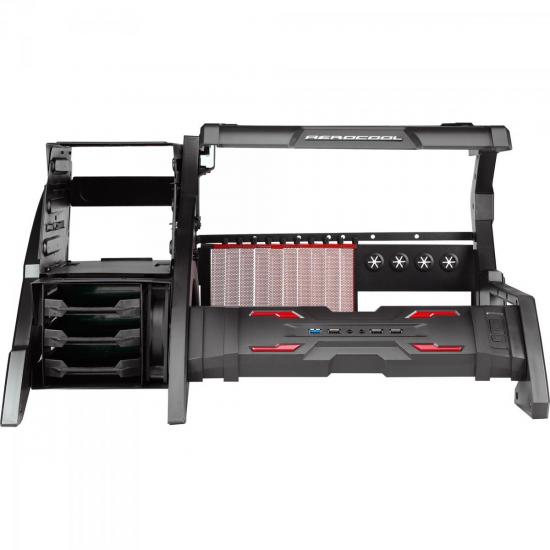 Gabinete Gamer OPEN STRIKE-X AIR EN56830 Preto/Vermelho AEROCOOL por 0,00 à vista no boleto/pix ou parcele em até 1x sem juros. Compre na loja Mundomax!