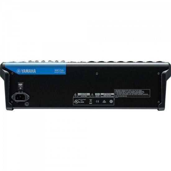 Mesa de Som Yamaha MG16 Analógica 16 Canais Bivolt Preta - Mundomax