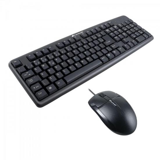 Teclado/Mouse USB KC-102BK Preto FORTREK por 0,00 à vista no boleto/pix ou parcele em até 1x sem juros. Compre na loja Mundomax!