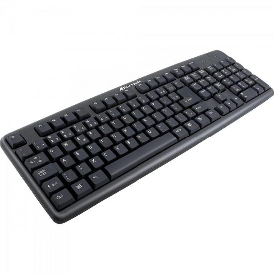 Teclado/Mouse USB KC-102BK Preto FORTREK por 0,00 à vista no boleto/pix ou parcele em até 1x sem juros. Compre na loja Mundomax!