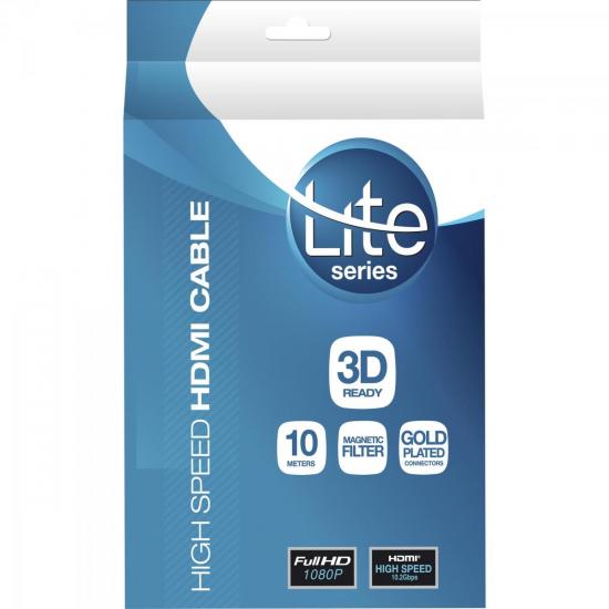 Cabo HDMI Com Filtro 1.4 3D 10m HDF-104/10M Preto LITE por 0,00 à vista no boleto/pix ou parcele em até 1x sem juros. Compre na loja Mundomax!
