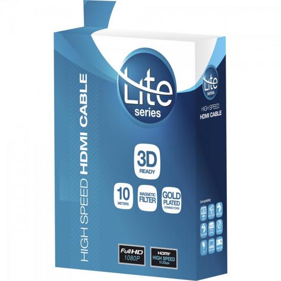 Cabo HDMI Com Filtro 1.4 3D 10m HDF-104/10M Preto LITE por 0,00 à vista no boleto/pix ou parcele em até 1x sem juros. Compre na loja Mundomax!