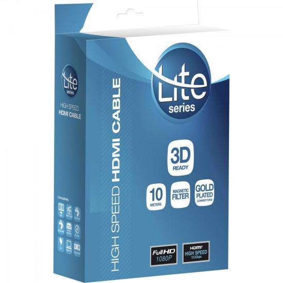 Cabo HDMI Com Filtro 1.4 3D 10m HDF-104/10M Preto LITE por 0,00 à vista no boleto/pix ou parcele em até 1x sem juros. Compre na loja Mundomax!