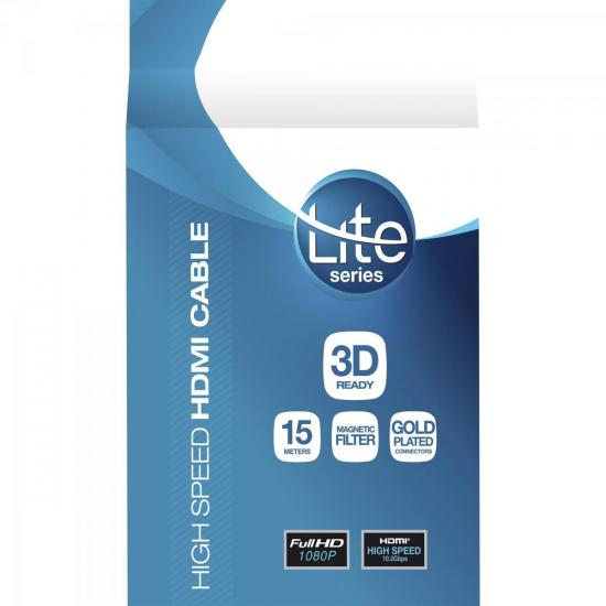 Cabo HDMI Com Filtro 1.4 3D 15m HDF-105/15M Preto LITE por 0,00 à vista no boleto/pix ou parcele em até 1x sem juros. Compre na loja Mundomax!