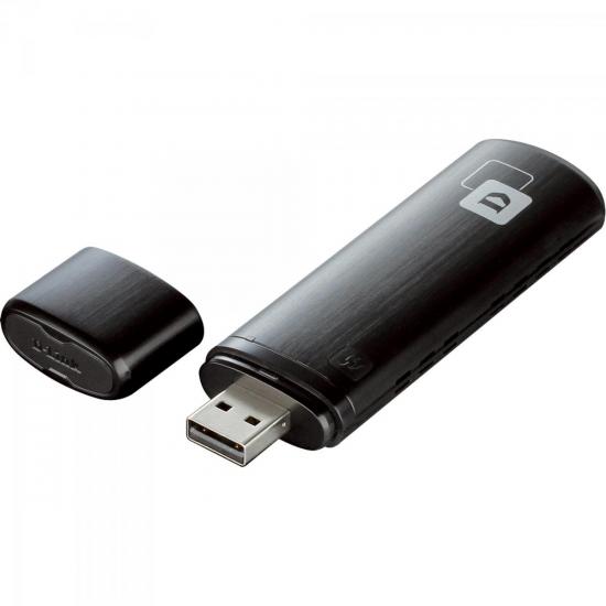 Adaptador Wireless Dual Band USB DWA-182 Preto D-LINK por 0,00 à vista no boleto/pix ou parcele em até 1x sem juros. Compre na loja Mundomax!