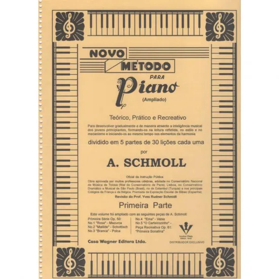 Método Rápido para Tocar Piano Schmoll Vol. 1 IRMÃOS VITALE (55677)