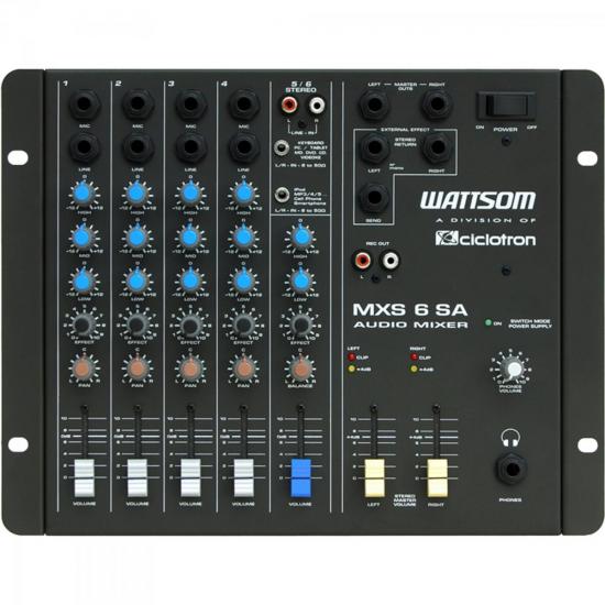 Mesa de Som 6 canais MXS6SA CICLOTRON (55706)