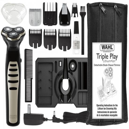 Barbeador e Aparador LITHIUM SHAVER Preto e Prata WAHL por 0,00 à vista no boleto/pix ou parcele em até 1x sem juros. Compre na loja Mundomax!