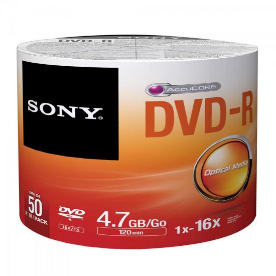 DVD-R 120min 4.7GB 16x 50DMR47SBZ2LA SONY (55746)
