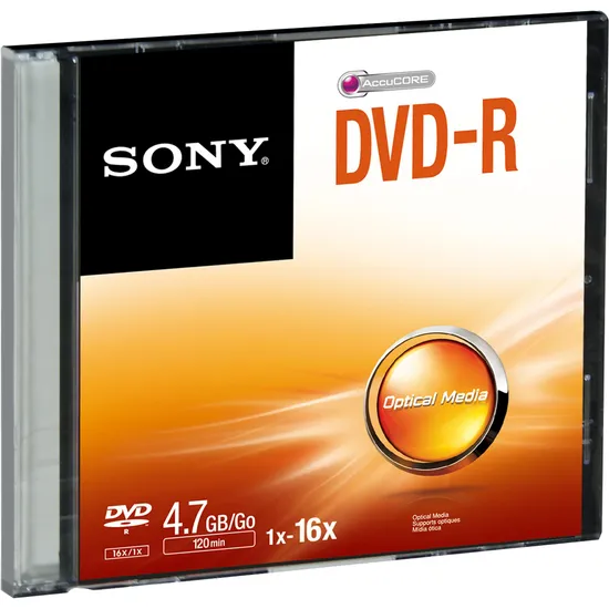 DVD-R Slim Case 120 min 4.7GB 16X DMR47SS SONY (55752)