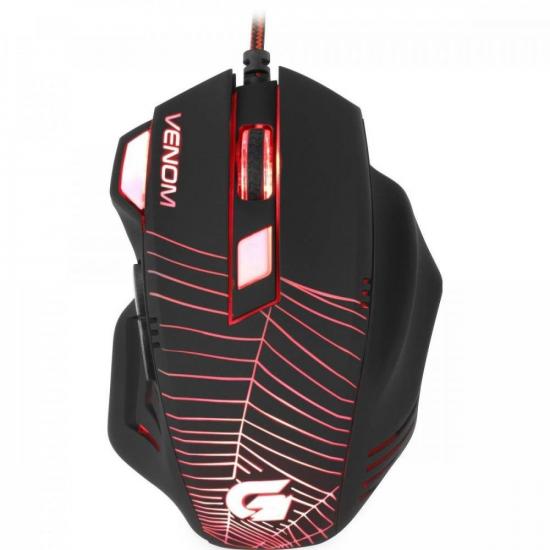 Mouse Gamer SPIDER VENOM OM-704 Preto/Vermelho FORTREK por 59,90 à vista no boleto/pix ou parcele em até 2x sem juros. Compre na loja Mundomax!