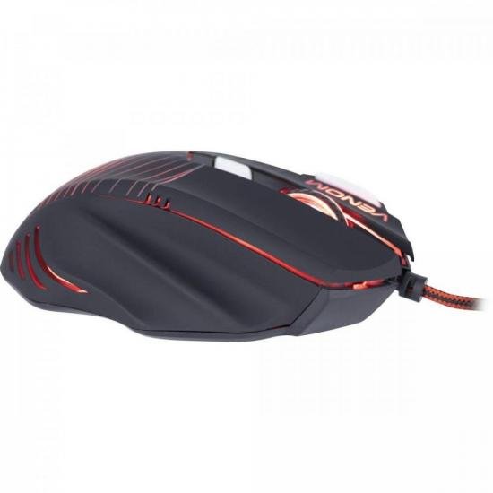 Mouse Gamer SPIDER VENOM OM-704 Preto/Vermelho FORTREK por 59,90 à vista no boleto/pix ou parcele em até 2x sem juros. Compre na loja Mundomax!