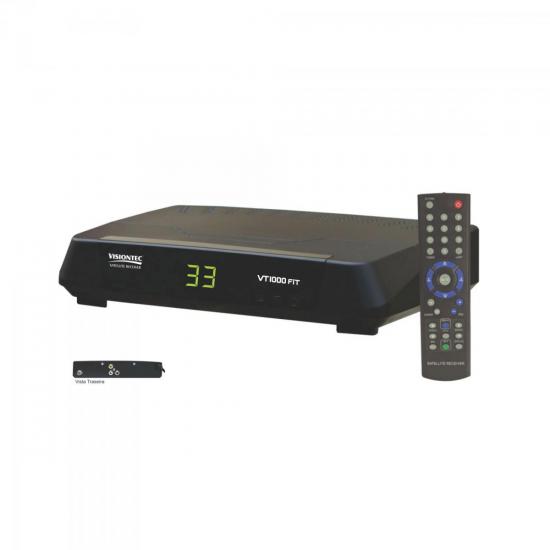 Receptor Analógico VT1000 FIT Preto VISIONTEC por 0,00 à vista no boleto/pix ou parcele em até 1x sem juros. Compre na loja Mundomax!