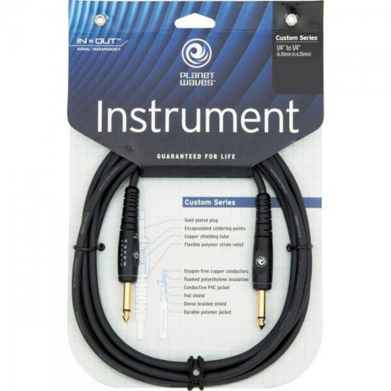 Cabo de Instrumento Custom Séries 4.57m PWG-15 PLANET WAVES por 0,00 à vista no boleto/pix ou parcele em até 1x sem juros. Compre na loja Mundomax!