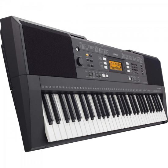 Teclado Arranjador YAMAHA PSR-E343 com Fonte Bivolt Preto por 0,00 à vista no boleto/pix ou parcele em até 1x sem juros. Compre na loja Mundomax!