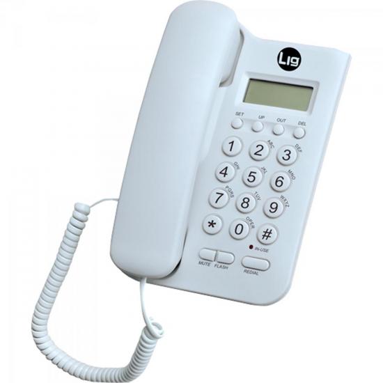 Telefone com Identificador de Chamada DTMF/FSK LITE 0001 Branco (55958)