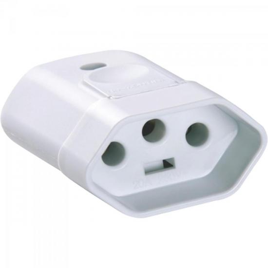 Pino Tripolar AC Fêmea 3P 10A 250V 57402053 Branco TRAMONTINA por 0,00 à vista no boleto/pix ou parcele em até 1x sem juros. Compre na loja Mundomax!