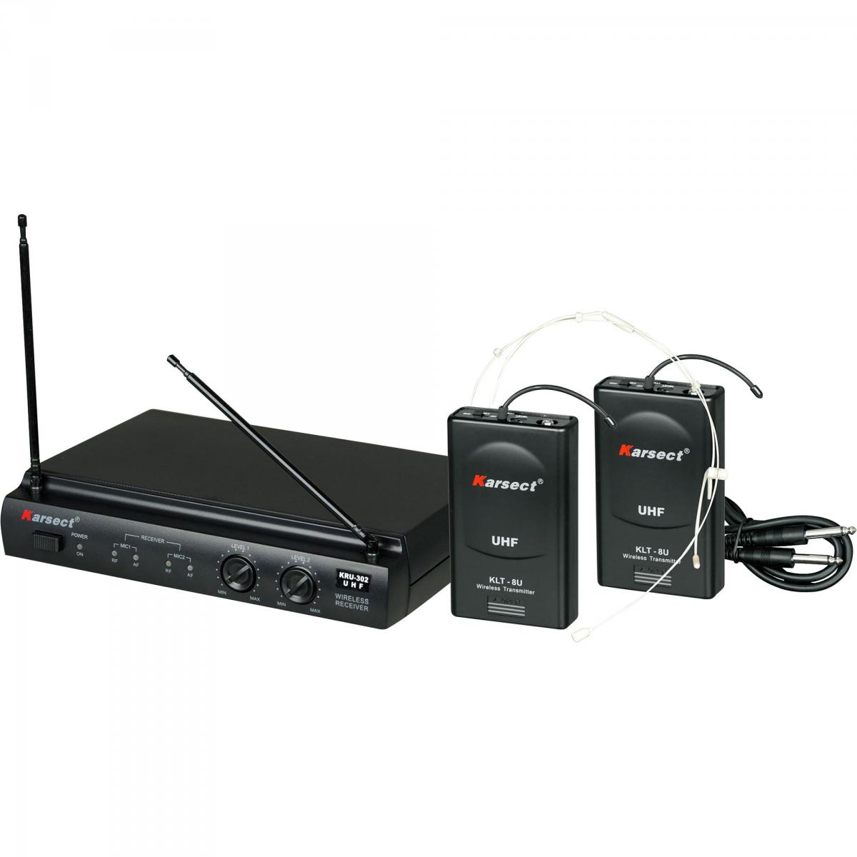 Microfone sem Fio Headset + Transmissor para Instrumento UHF