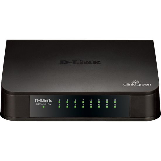 Switch Fast 16 Portas 100Mbps DES-1016A Preto D-LINK por 193,90 à vista no boleto/pix ou parcele em até 7x sem juros. Compre na loja Mundomax!