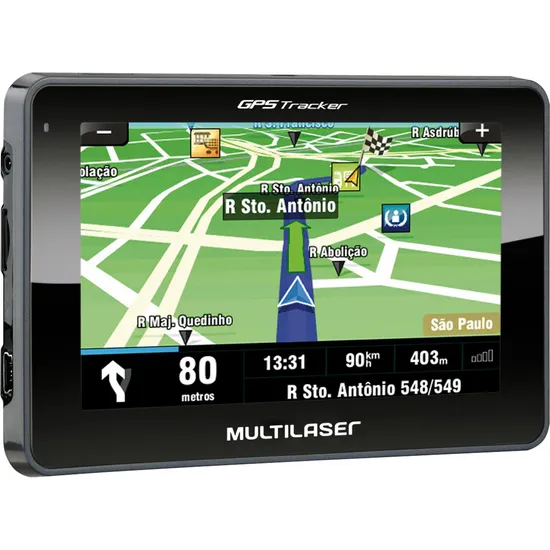 Navegador GPS Tracker III Tela 4.3\" GP033 Preto MULTILASER (56112)