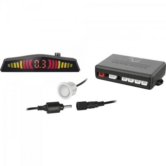 Sensor de Estacionamento 4 Pontos com Conector e Led AU009 Prata por 0,00 à vista no boleto/pix ou parcele em até 1x sem juros. Compre na loja Mundomax!