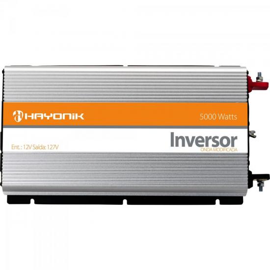Inversor de Onda Modificada 5000W 12VDC/127V USB Prata HAYONIK por 0,00 à vista no boleto/pix ou parcele em até 1x sem juros. Compre na loja Mundomax!