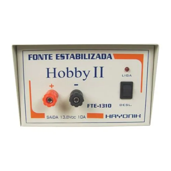 Fonte FTE1310 HOBBY 13,8VDC 10A Estabilizada HAYONIK (5619)