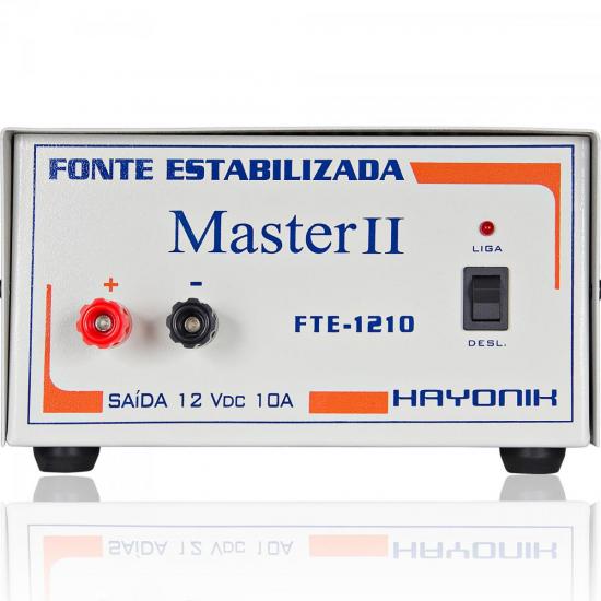 Fonte FTE1307 MASTER 13,8VDC 7A Estabilizada HAYONIK por 0,00 à vista no boleto/pix ou parcele em até 1x sem juros. Compre na loja Mundomax!