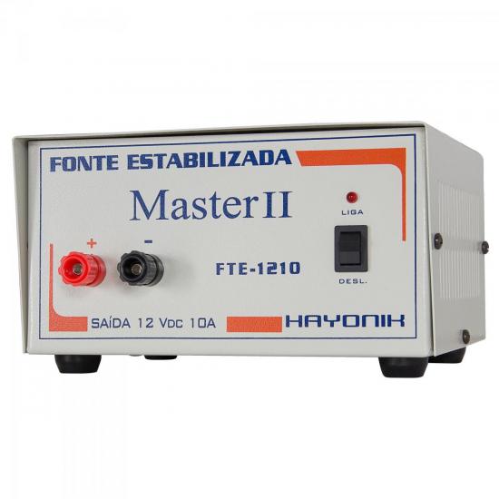 Fonte FTE1307 MASTER 13,8VDC 7A Estabilizada HAYONIK por 0,00 à vista no boleto/pix ou parcele em até 1x sem juros. Compre na loja Mundomax!