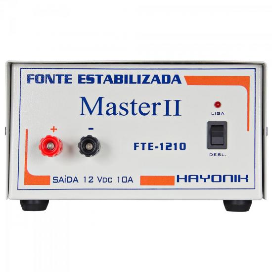 Fonte FTE1307 MASTER 13,8VDC 7A Estabilizada HAYONIK por 0,00 à vista no boleto/pix ou parcele em até 1x sem juros. Compre na loja Mundomax!