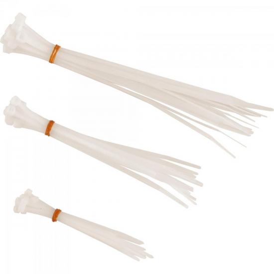 Abraçadeira Nylon com 3 Tamanhos Diferentes 2,5x100mm / 3,6 x150mm / 4 por 4,90 à vista no boleto/pix ou parcele em até 1x sem juros. Compre na loja Mundomax!