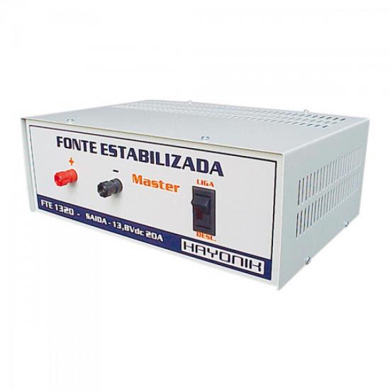 Fonte Estabilizada Master FTE1320 P/ Rádio PX 13,8VDC 20A HAYONIK por 0,00 à vista no boleto/pix ou parcele em até 1x sem juros. Compre na loja Mundomax!