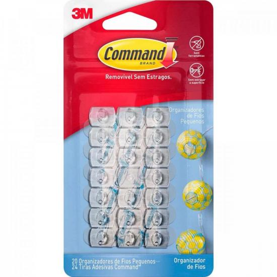 Mini Suporte para Fios com Adesivos COMMAND Transparente 3M por 20,99 à vista no boleto/pix ou parcele em até 1x sem juros. Compre na loja Mundomax!