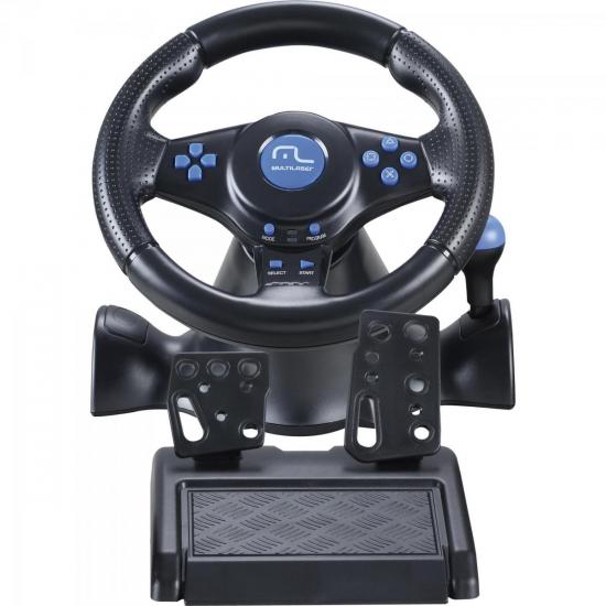 Volante 3 em 1 PS3/PS2/PC com Marcha Acoplada JS073 Preto e Azul por 0,00 à vista no boleto/pix ou parcele em até 1x sem juros. Compre na loja Mundomax!