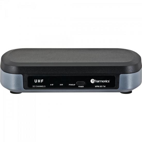 Microfone Sem Fio Duplo UHF WPM-301TW Preto HARMONICS por 599,99 à vista no boleto/pix ou parcele em até 10x sem juros. Compre na loja Mundomax!