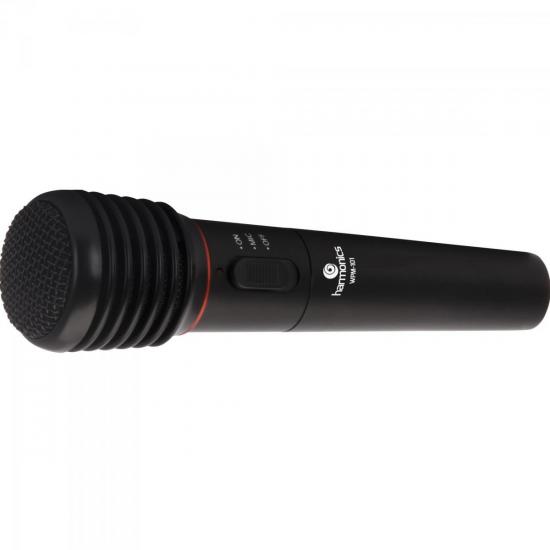 Microfone com e sem Fio VHF WPM-101 Preto HARMONICS por 0,00 à vista no boleto/pix ou parcele em até 1x sem juros. Compre na loja Mundomax!