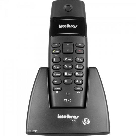 Telefone Sem Fio 1,9GHz TS40 Preto INTELBRAS por 0,00 à vista no boleto/pix ou parcele em até 1x sem juros. Compre na loja Mundomax!